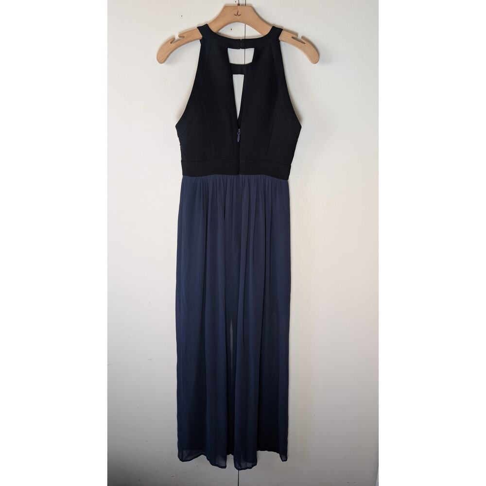 BCBGeneration Navy Maxi With Black Lace Bodice Size 0 - Picture 15 of 16